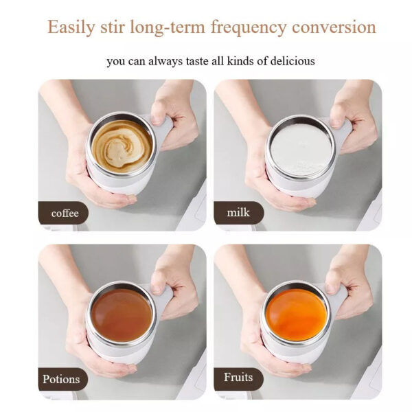 Rechargeable Model Automatic Stirring Cup Coffee Cup High Value Electric Stirring Cup Lazy Milkshake Rotating Magnetic Water Cup - Image 3