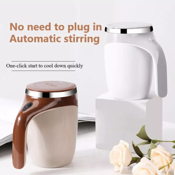 Rechargeable Model Automatic Stirring Cup Coffee Cup High Value Electric Stirring Cup Lazy Milkshake Rotating Magnetic Water Cup - Image 5